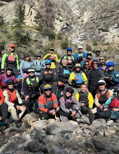 group of kayakers